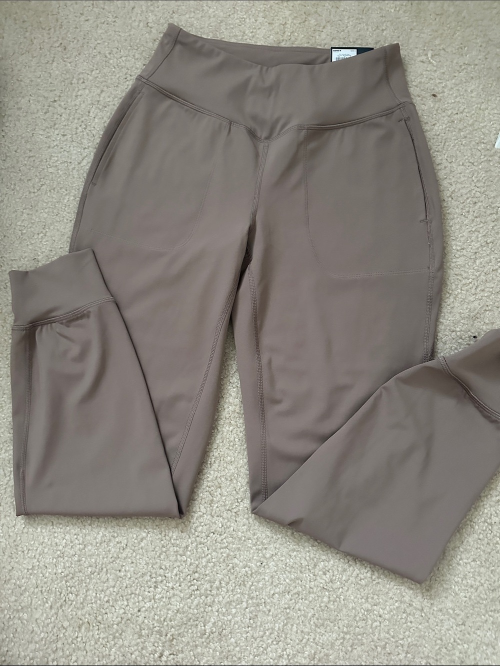 tek gear High-Rise Pocket Joggers in Taupe